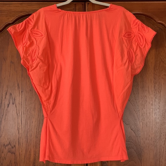 A.N.A Beautiful Coral/Peach Summer Top With Adjustable Side Tassels Size XL - Picture 5 of 14